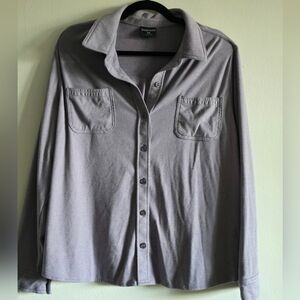 Women's Purple/gray Button-Down Shirt